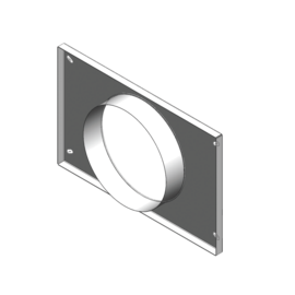 Pièce de transformation plate rectangulaire-circulaire VEX525 et VEX525-C4 